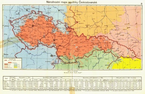 Národnostní mapa Československa